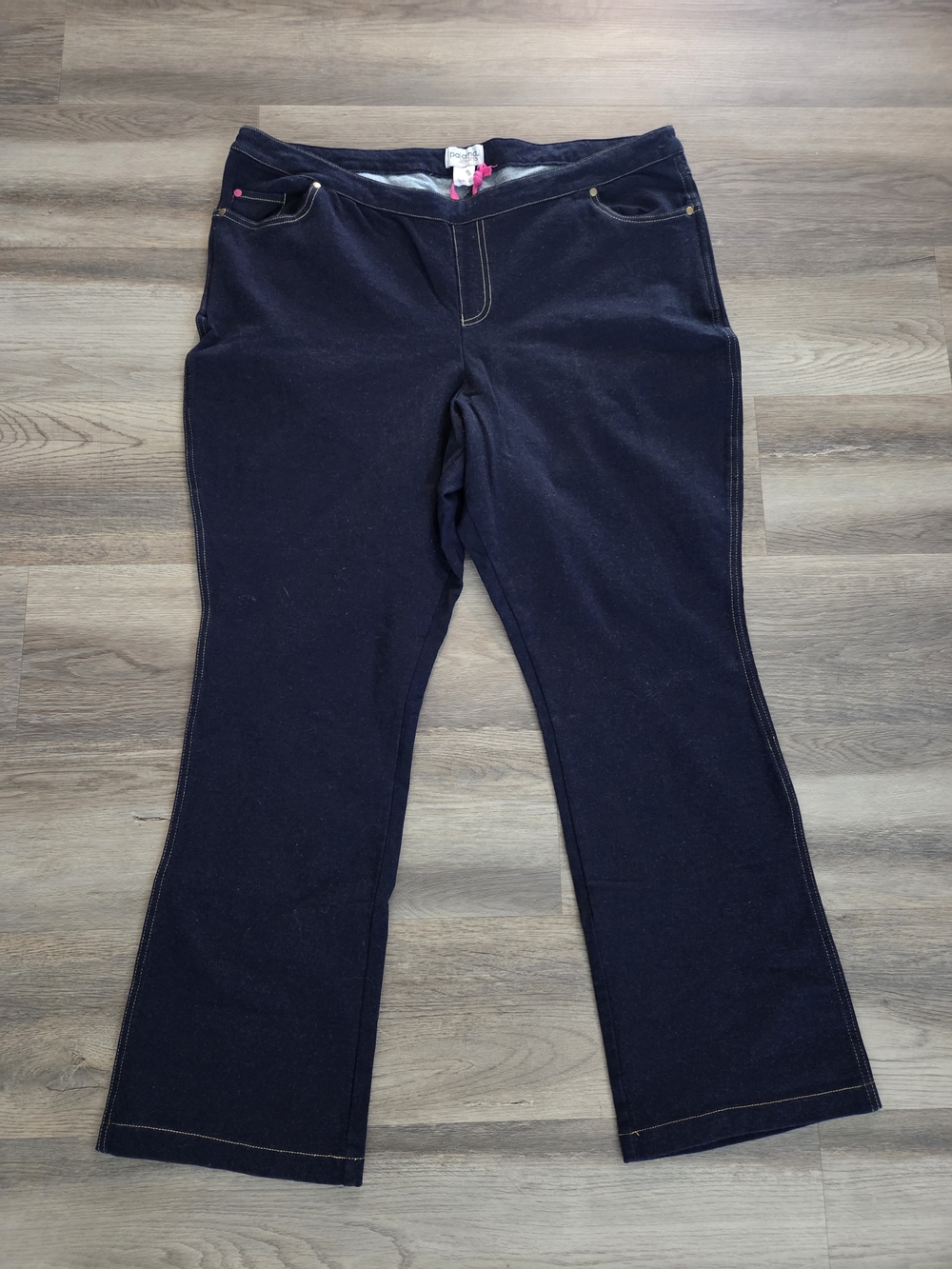 NEW Pajama Bootcut Jeans Womens Plus Size 1X Pull On Comfortable Flattering